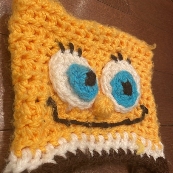 Handmade Crochet SpongeBob Hat - Picture 2 of 4